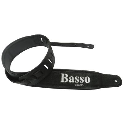 CORREA BASSO SERIE PERSONALIZADA PARA GUITARRA, BAJO, GUITARRA ACÚSTICA, UKELELE CUERO NEGRO 2