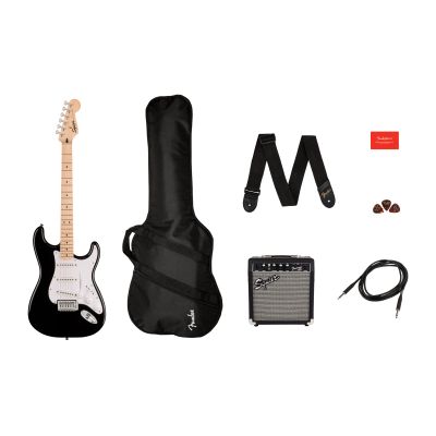 Squier Sonic™ Stratocaster® Pack, Maple Fingerboard, Black, Gig Bag, 10G - 230V EU 2