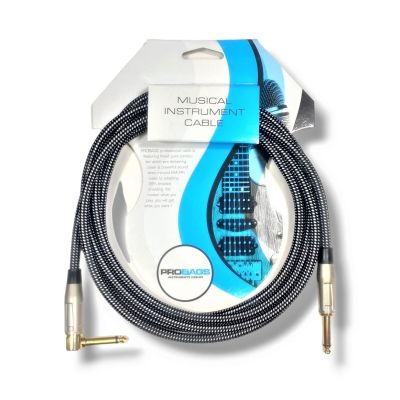 PROBAGS FAL-3 Cable jack - Jack Black/White Tela 3m