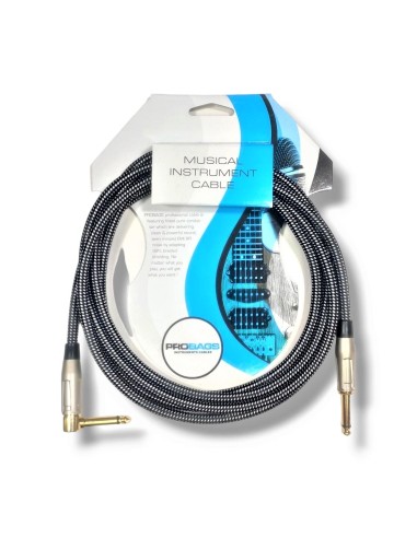 PROBAGS FAL-3 Cable jack - Jack Black/White Tela 3m
