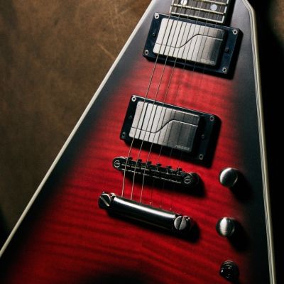 Epiphone Dave Mustaine Flying V Prophecy, Aged Dark Red Burs
