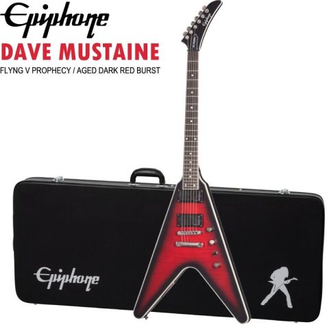 Epiphone Dave Mustaine Flying V Prophecy, Aged Dark Red Burs Ed. Limitada