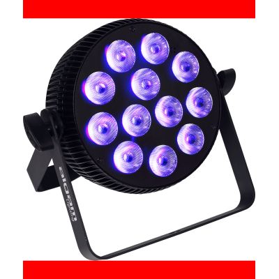 Foco proyector LED 12x10W 6-en-1 RGBWAU slim