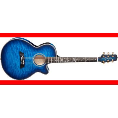 GUITARRA ACÚSTICA THINLINE TSP100 FX CUTAWAY - Quilt Dark Blue Sunburst