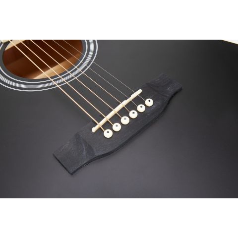 SX SD104 Guitarra Acústica Negra
