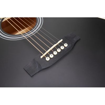SX SD104 Guitarra Acústica Negra