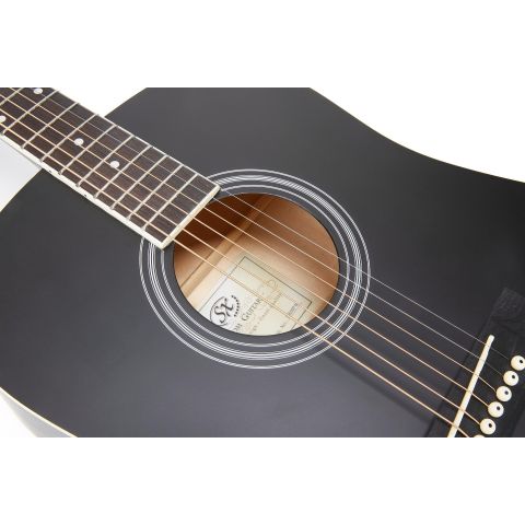 SX SD104 Guitarra Acústica Negra