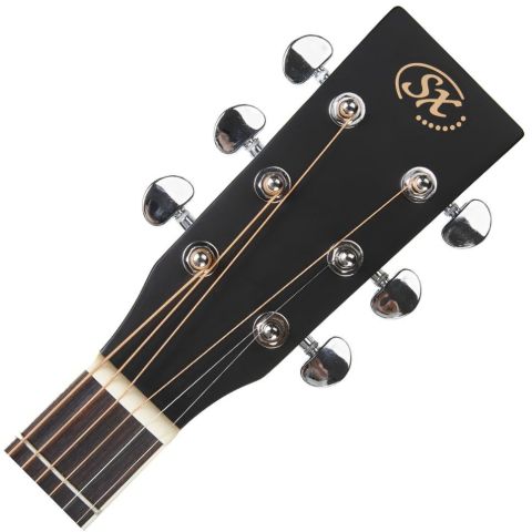 SX SD104 Guitarra Acústica Negra