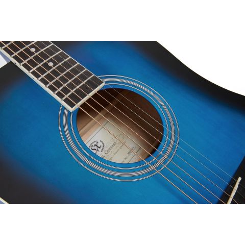 SX SD104 Guitarra Acústica Azul
