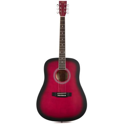 SX SD104 Guitarra Acústica Roja