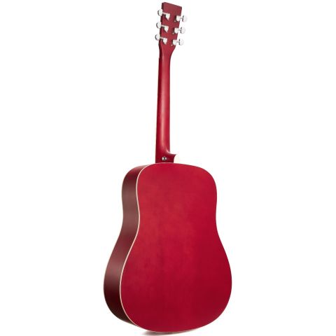 SX SD104 Guitarra Acústica Roja