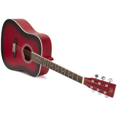 SX SD104 Guitarra Acústica Roja
