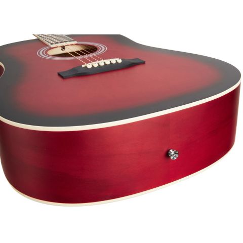 SX SD104 Guitarra Acústica Roja