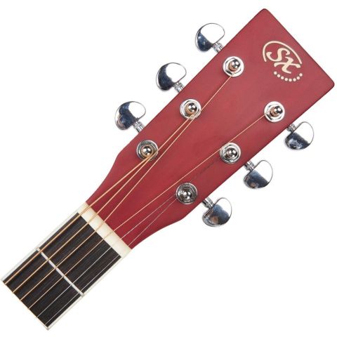 SX SD104 Guitarra Acústica Roja