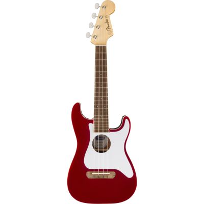 Fender Fullerton Strat® Uke, Walnut Fingerboard, White Pickguard Candy Apple Red