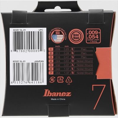 Ibanez IEGS7 Juego 7 Cuerdas Guitarra Eléctrica 9-54 2