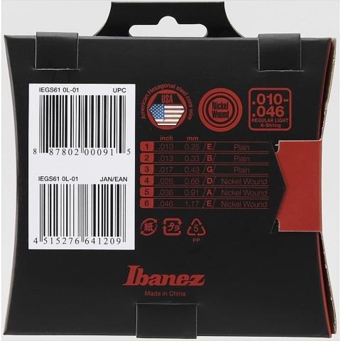 Ibanez IEGS61 Nickel Wound Cuerdas...
