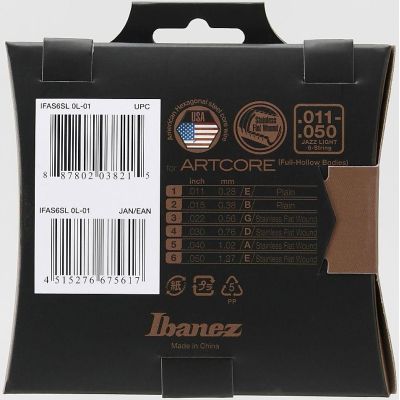 Ibanez IFAS6SL Artcore Cuerdas Guitarra Eléctrica 11-50 2