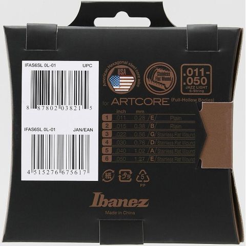 Ibanez IFAS6SL Artcore Cuerdas...