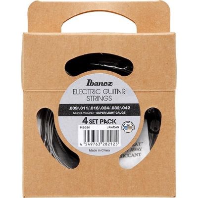 Ibanez PIEGS6 Nickel Wound Pack 4 Cuerdas Guitarra Eléctrica 9-42