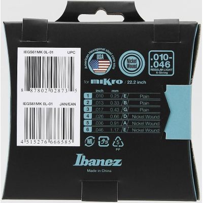 Ibanez IEGS61MK Regular Lt Cuerdas Guitarra Eléctrica 10-46 2