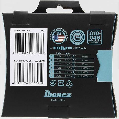 Ibanez IEGS61MK Regular Lt Cuerdas...