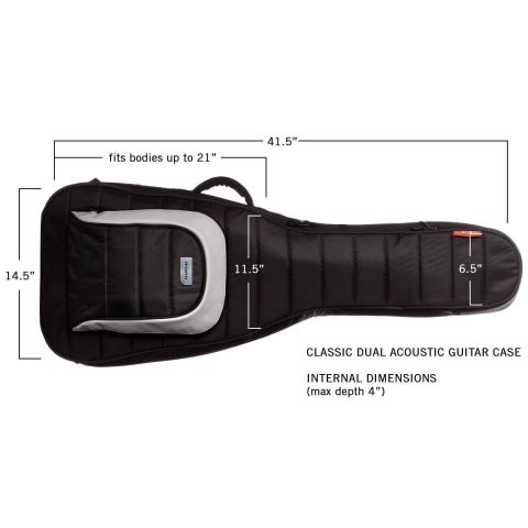 Mono M802GBLK Funda Para 2 Guitarras...