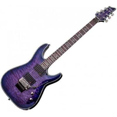 Schecter Hellraiser C1 FR Trans Purple Burst Guitarra Eléctrica 2