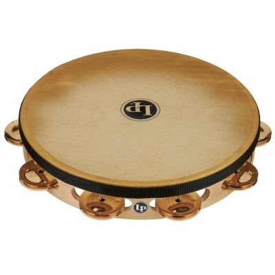 LP Panderetas Pro 10in Single Row with Head 10" Bronce con cabeza