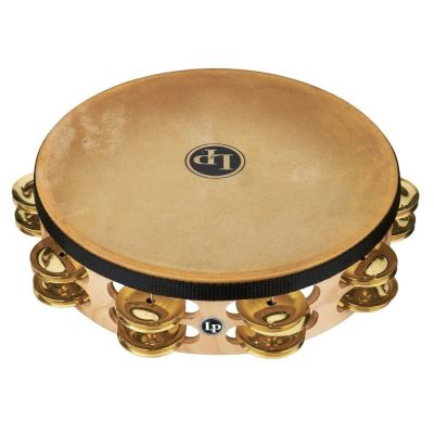 LP Panderetas Pro 10in Double Row With Head 10" Latón