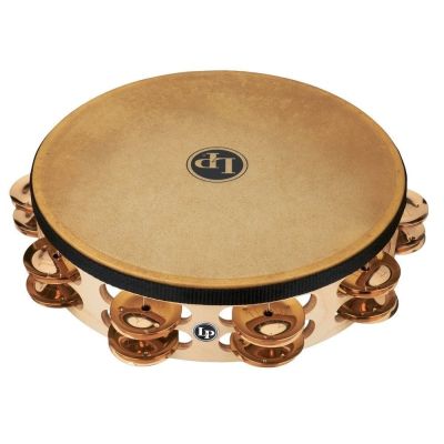 LP Panderetas Pro 10in Double Row With Head 10" Bronce