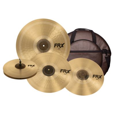 SABIAN FRX Prepack. Hi-Hats 14". Crash 16". Crash 18". Ride 21". Quick 22" Cymbal Bag