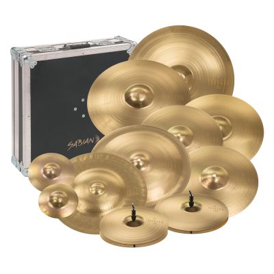 SABIAN Paragon Neil Peart Complete Set Brilliant Finish w/ Flight. Splash 8" ,10", Hi-Hat 13",14", C