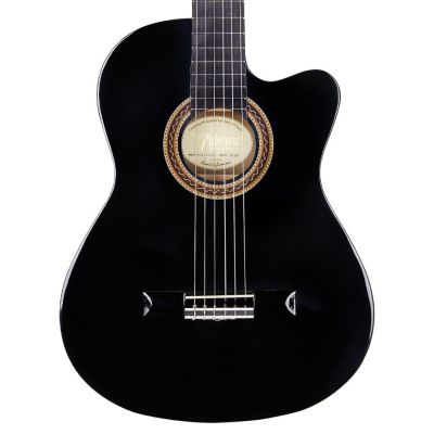 Valencia VC104HTCBK Guitarra Clásica Negra Cuerpo Estrecho 2