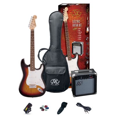 SX SE1 Pack Guitarra Eléctrica 3 Tone Sunburst