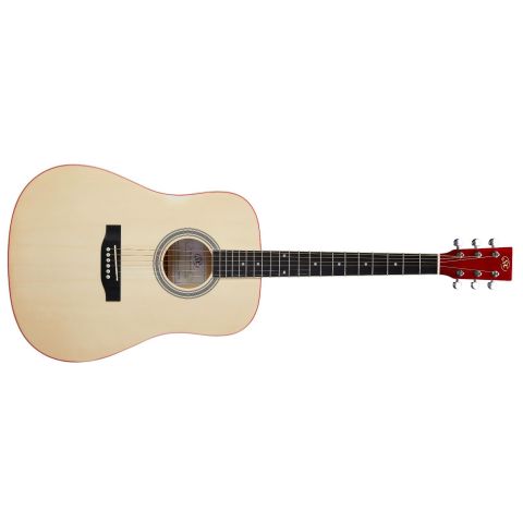 SX SD204TRD Trans Guitarra Acústica Red