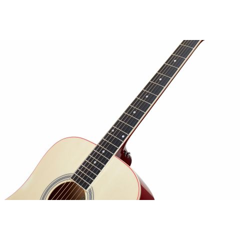 SX SD204TRD Trans Guitarra Acústica Red