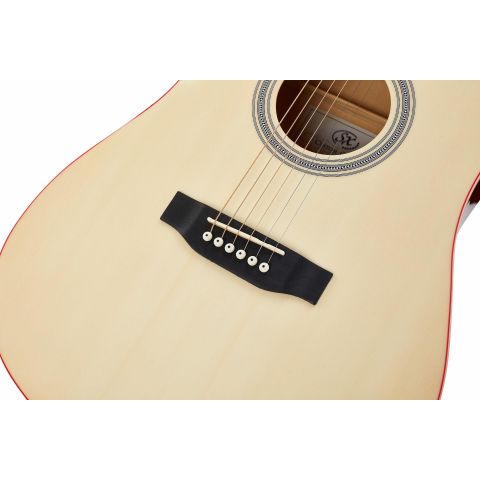 SX SD204TRD Trans Guitarra Acústica Red