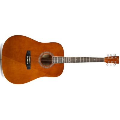 SX SD104 Guitarra Acústica Marrón Acabado Brillo