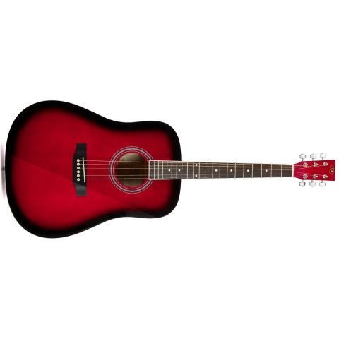 SX SD104 Guitarra Acústica Roja...