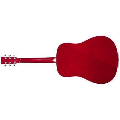 SX SD104 Guitarra Acústica Roja Acabado Brillo 2