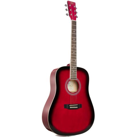 SX SD104 Guitarra Acústica Roja...
