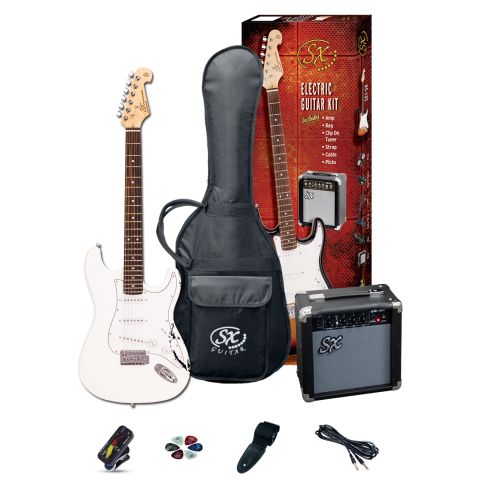 SX SE1 Pack Guitarra Eléctrica Blanco