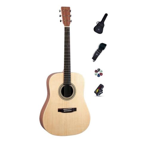 SX SD204K Pack Guitarra Acústica Natural