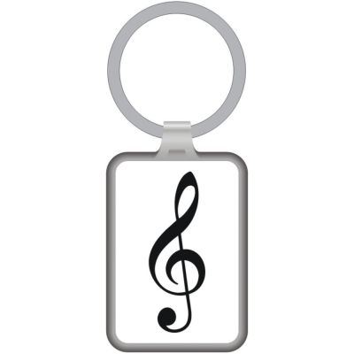 Llavero Clave De Sol Agifty K-1051 Blanco