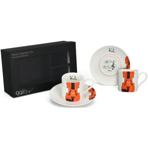 Pack 2 Tazas Espresso Con Plato...