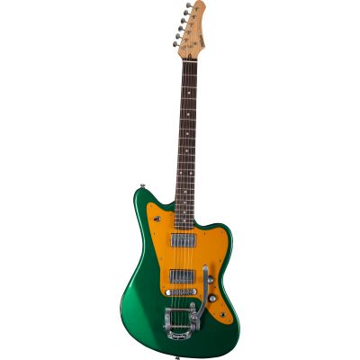 Maybach JAZPOLE-CGM-BIGSBY - ELECTRICA JAZZMASTER CANDY GREEN METALLIC CON BIGSBY AGED CITES 17CZ027200 2