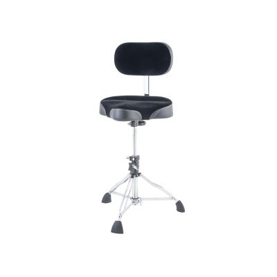 Dixon PSN-12MB - sillín c/respaldo - asiento tipo moto de tela Negro/Gris - pata doble
