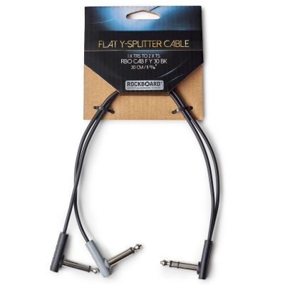 Rockboard Flat Patch y Splitter 30CM Cable Negro 2