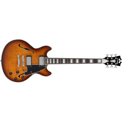 D'Angelico Premier Mini DC Dark Iced Tea Burst Guitarra Eléctrica